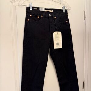 Levi's Wedgie Straight Black Jeans